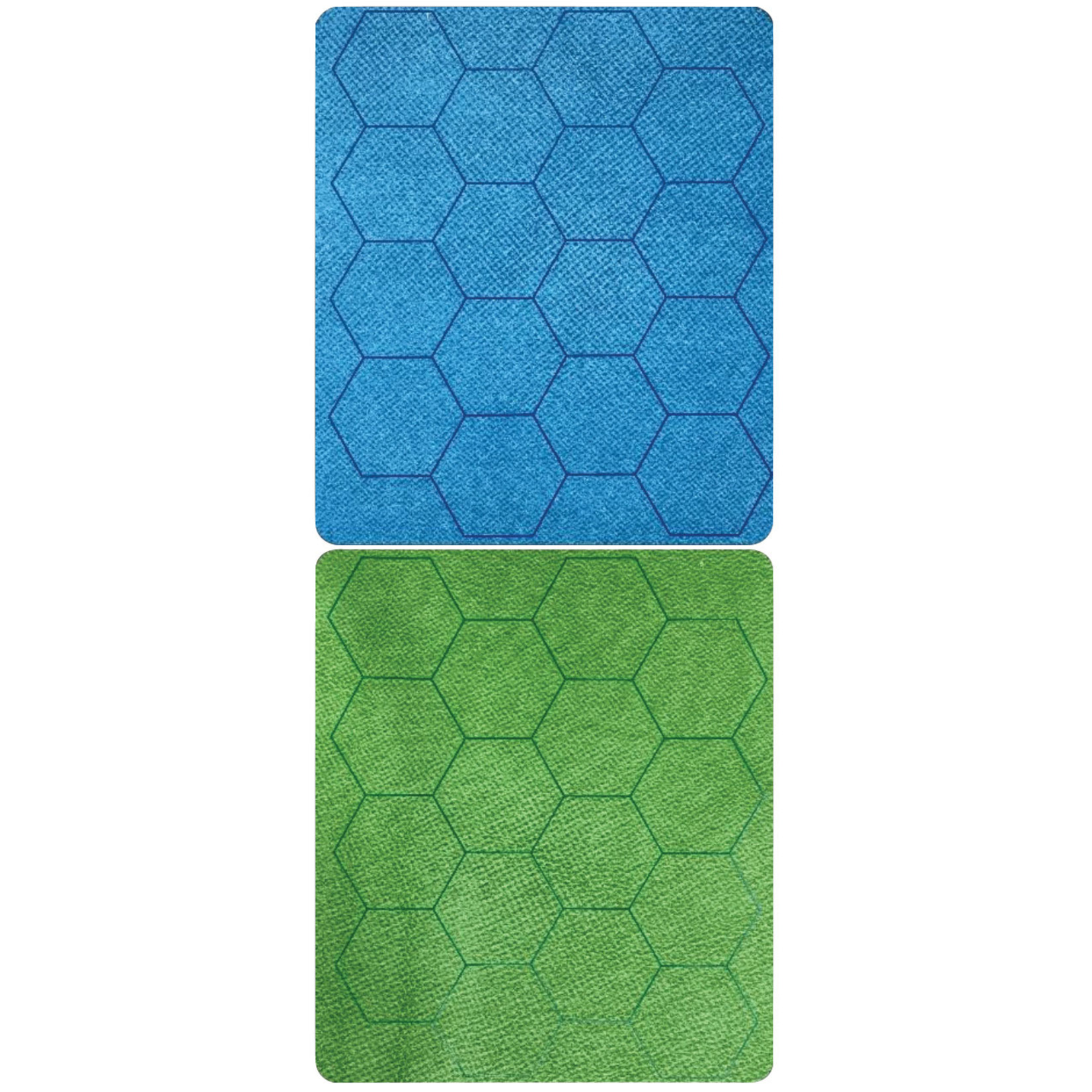 Chessex Reversible Megamat 1" Blue-Green Hexes 34.5" x 48"