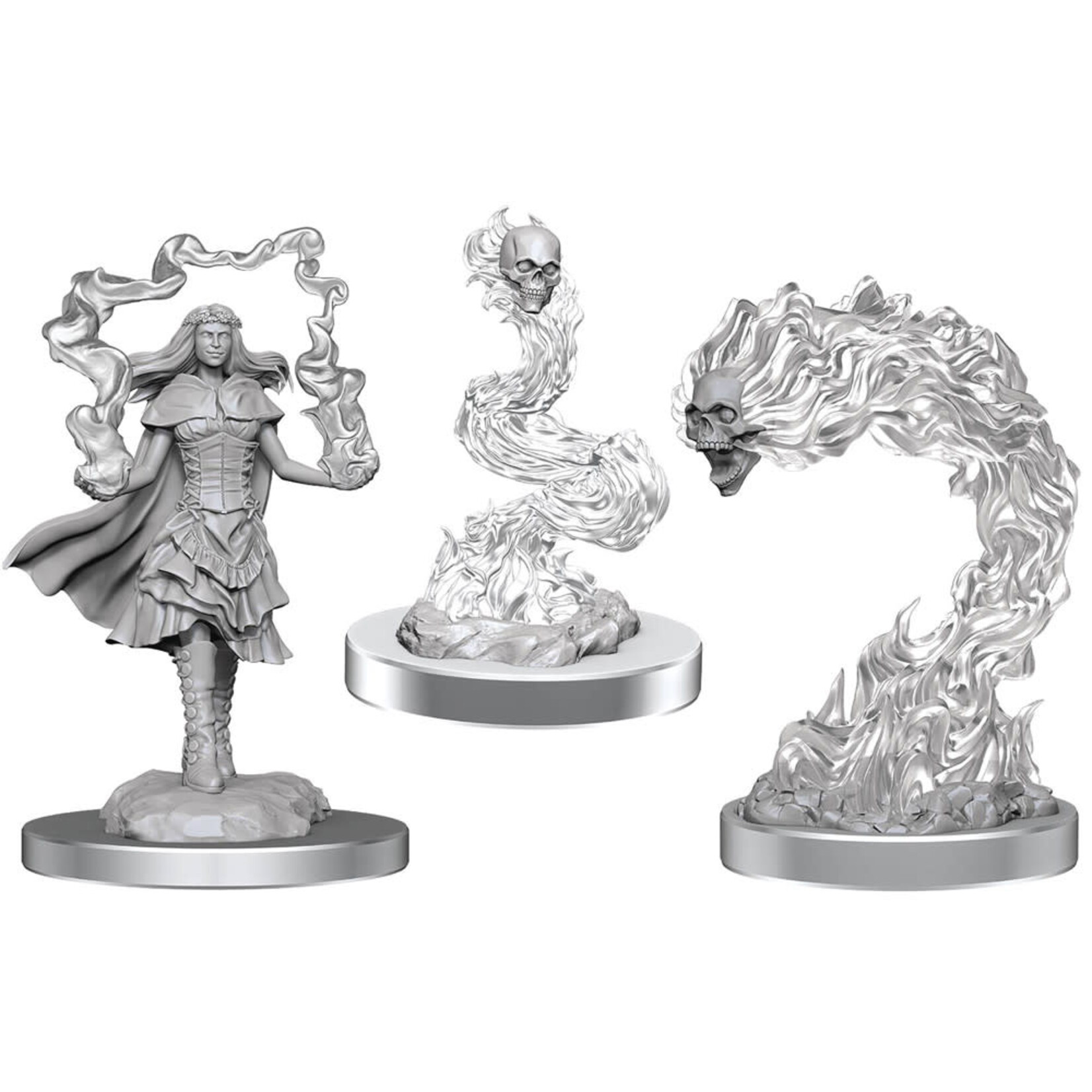 WIZKIDS/NECA D&DNMM Dark Spellcaster & Flameskulls W21