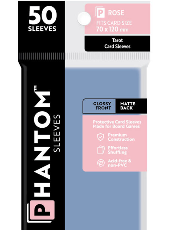 Capstone Games Phantom Rose Sleeves Gloss/Matte 70x120mm Clear 50ct