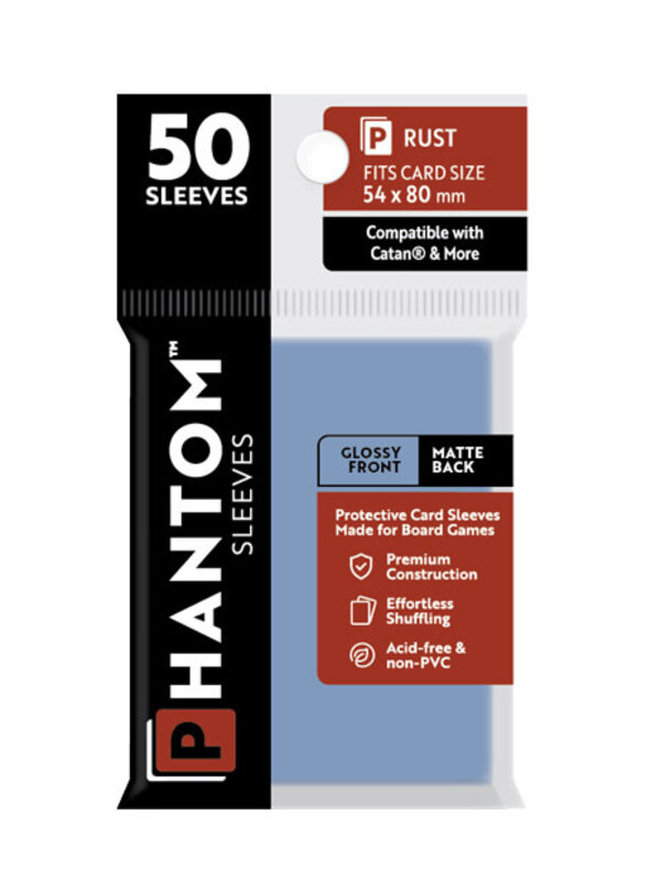 Capstone Games Phantom Rust Sleeves Gloss/Matte 54x80mm Clear 50ct