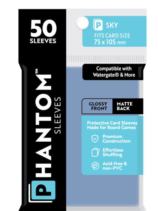 Capstone Games Phantom Sky Sleeves Gloss/Matte 75x105mm Clear 50ct