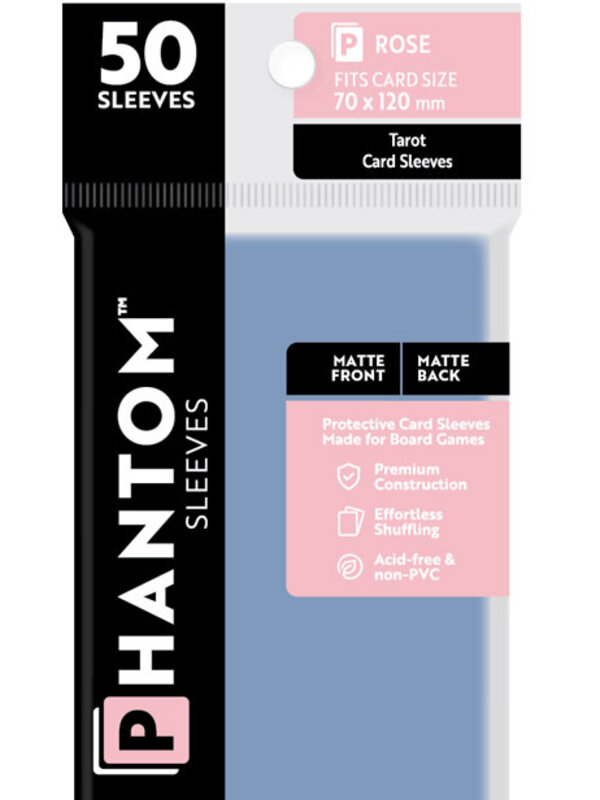 Capstone Games Phantom Rose Sleeves Matte/Matte 70x120mm Clear 50ct