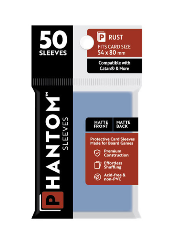 Capstone Games Phantom Rust Sleeves Matte/Matte 54x80mm Clear 50ct