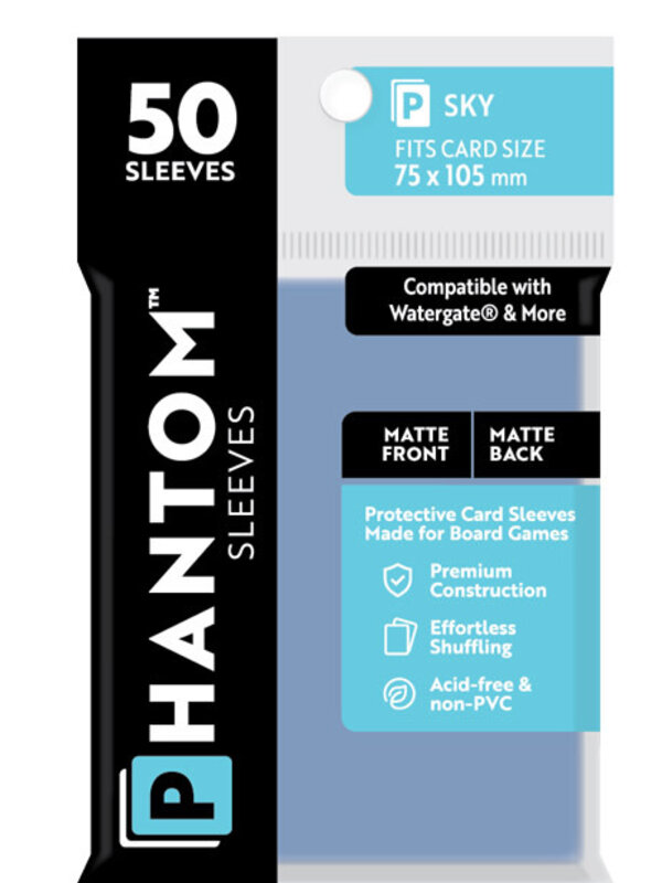 Capstone Games Phantom Sky Sleeves Matte/Matte 75x105mm Clear 50ct