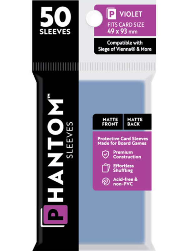 Capstone Games Phantom Violet Sleeves Matte/Matt e75x105mm Clear 50ct