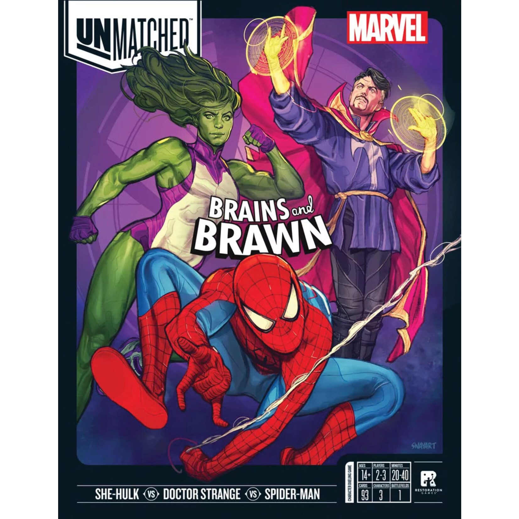 Restoration Games Unmatched Marvel: Brains and Brawn