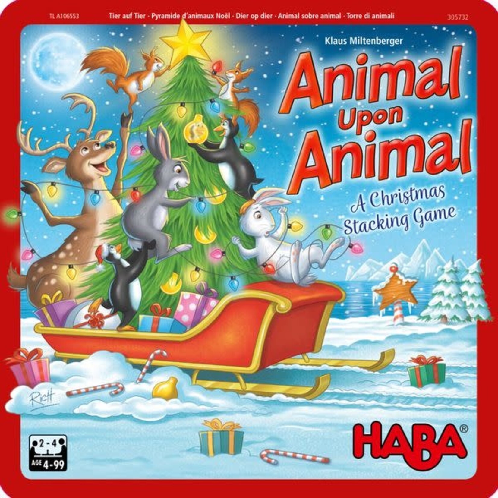 HABA USA Animal Upon Animal A Christmas Stacking Game