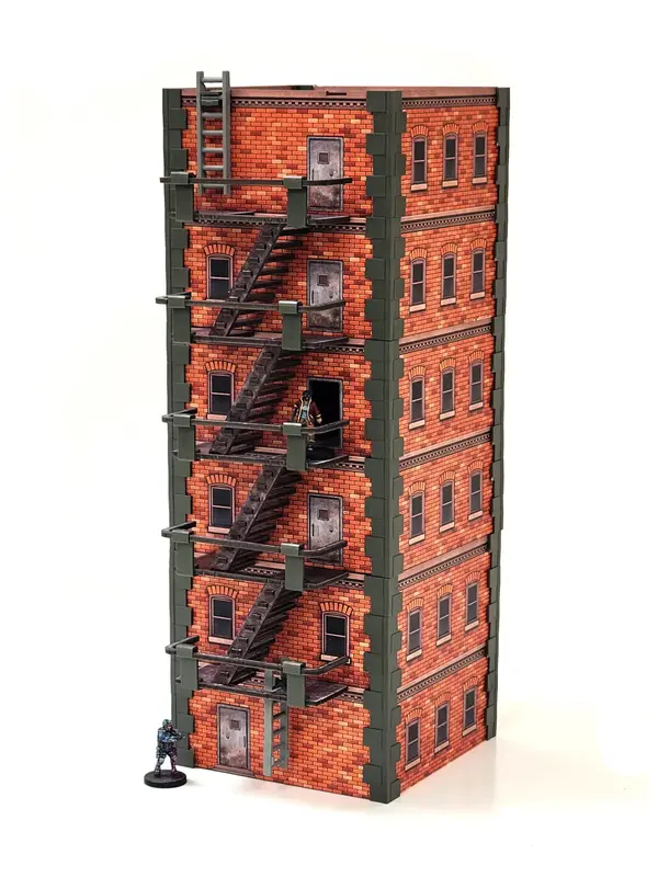 Monster Fight Club Metropolis Cityscapes Six-Story Brick High Rise