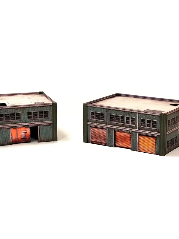 Monster Fight Club Metropolis Cityscapes Medium Square and Large Rectangle Steel Buildings