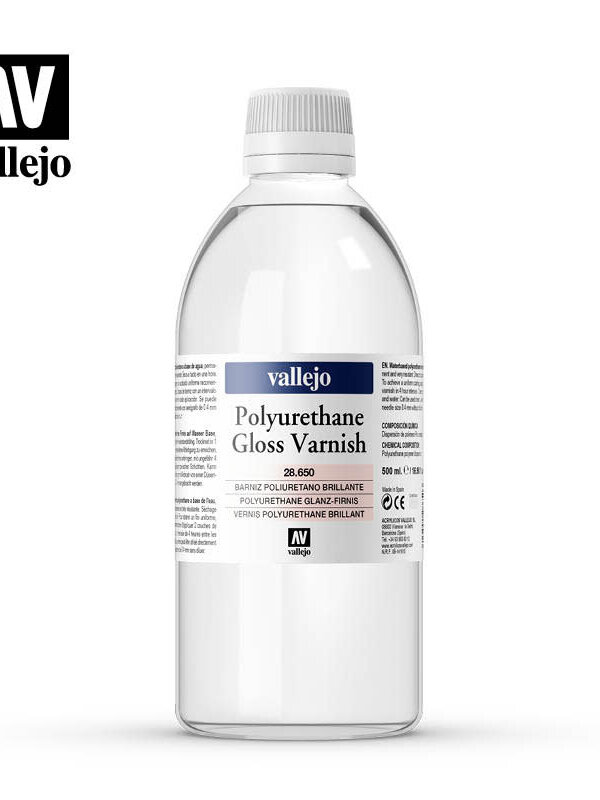 Acrylicos Vallejo Gloss Polyurethane Varnish 500ml