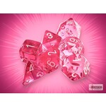 Chessex Translucent: Polyhedral Pink/white 7-Die Set