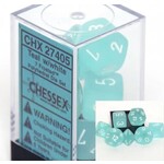 Chessex Frosted Teal White 7 die set