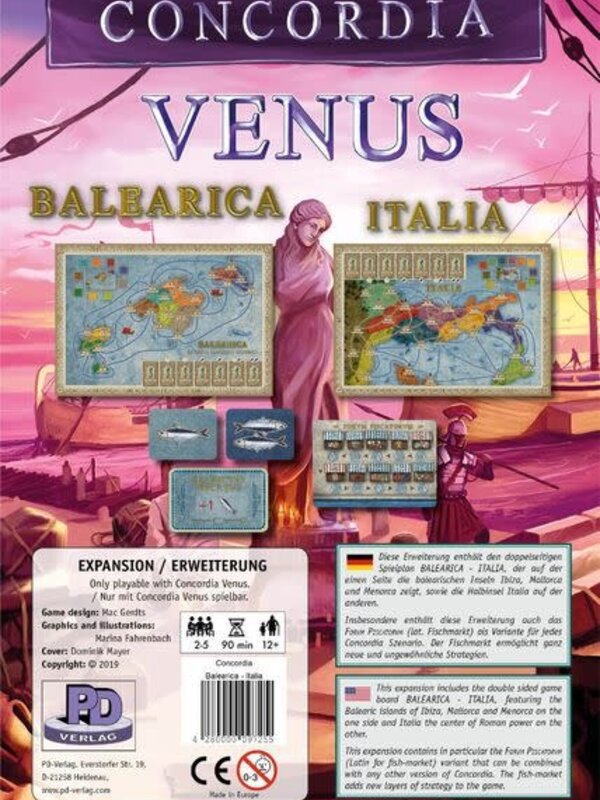 Rio Grande Games Concordia Venus: Balearica / Italia Expansion