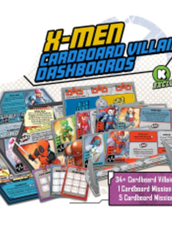CMON Marvel United X-Men Cardboard Villain Dashboards