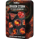 FanRoll Dragon Storm Inclusion Red Dragon Dice Set (7)