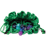 FanRoll Dragon Storm Velvet Compartment Dice Bag Green Dragon Scales