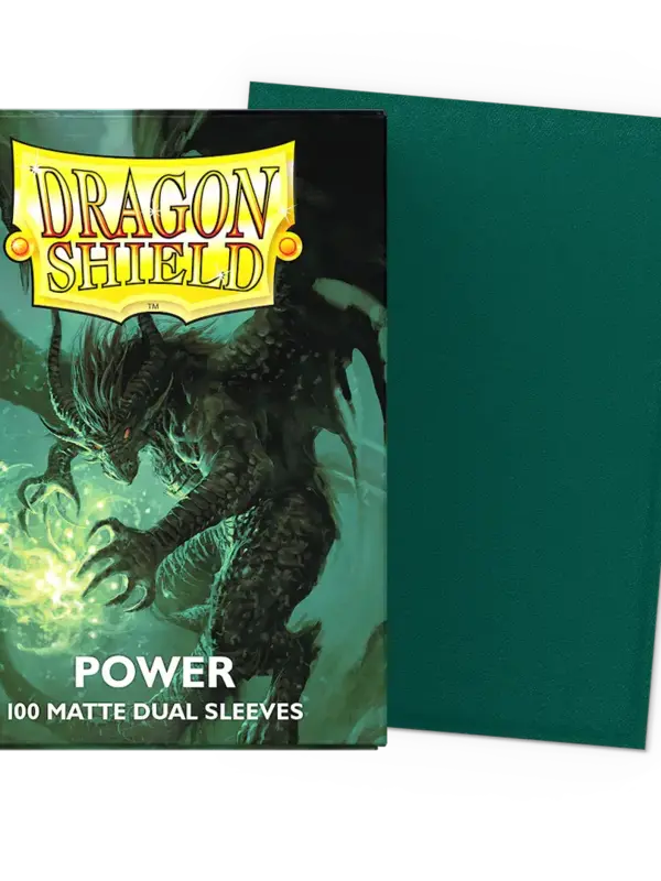 Arcane Tinmen Dragon Shields Matte Dual Metallic Green Power (100)