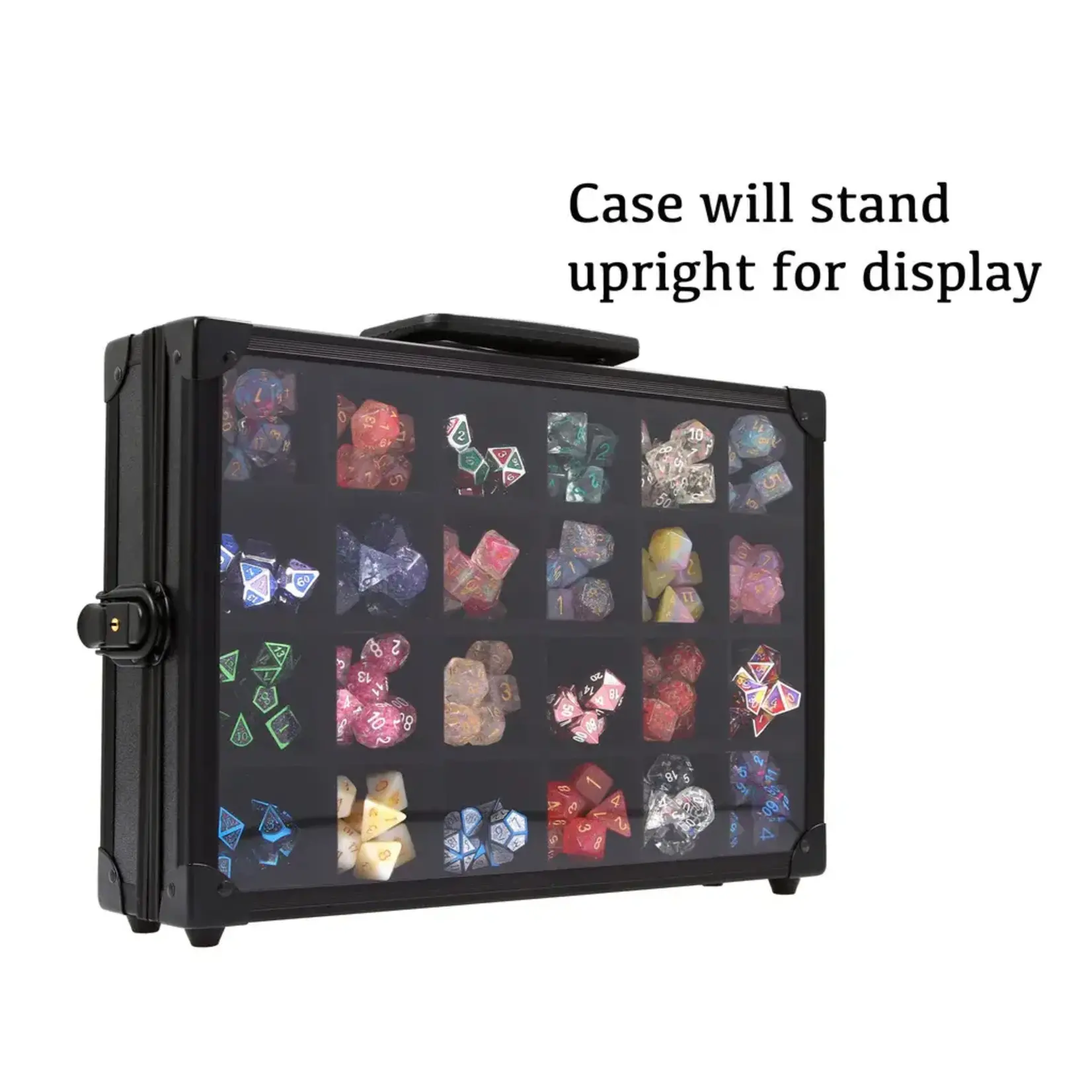 Forged Gaming Dice Display Case and Dice Tray with 2 Removable Divided Dice Trays