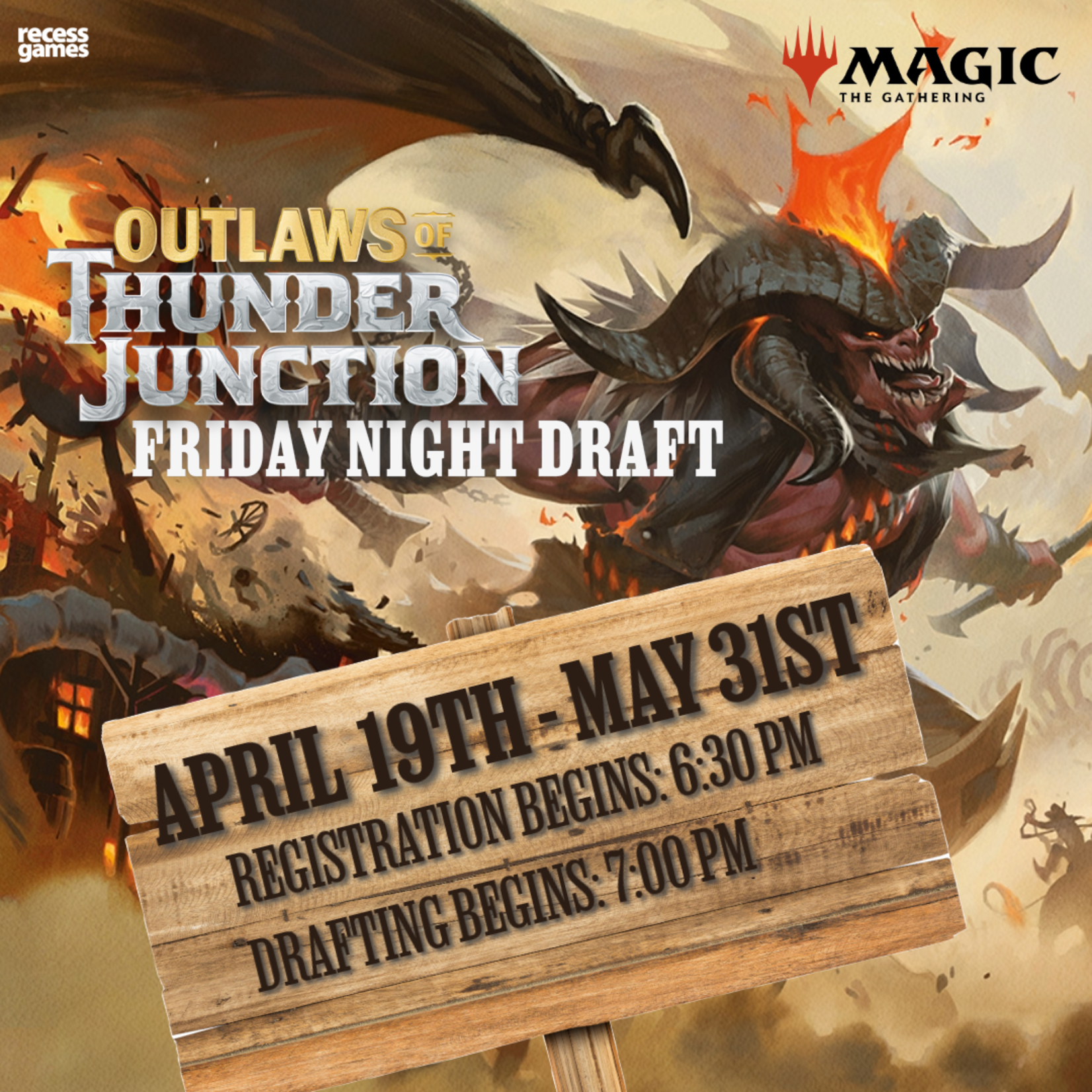WOTC D&D MTG Outlaws of Thunder Junction FNM Draft