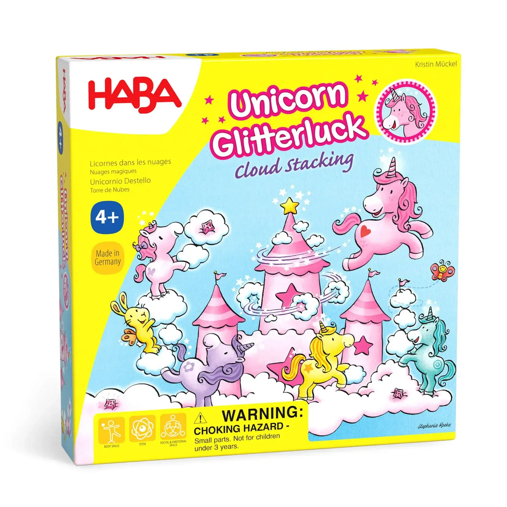 HABA USA Unicorn Glitterluck A Party for Rosalie Cloud Stacking