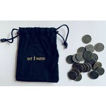 Rock Manor Games Set a Watch Metal Coins & Pouch