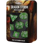 FanRoll Dragon Storm Silicone Dice Set Green Dragon Scales