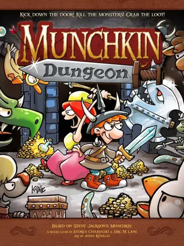 CMON Munchkin Dungeon Base Game, Box of Holding, and Side Quest Bundle