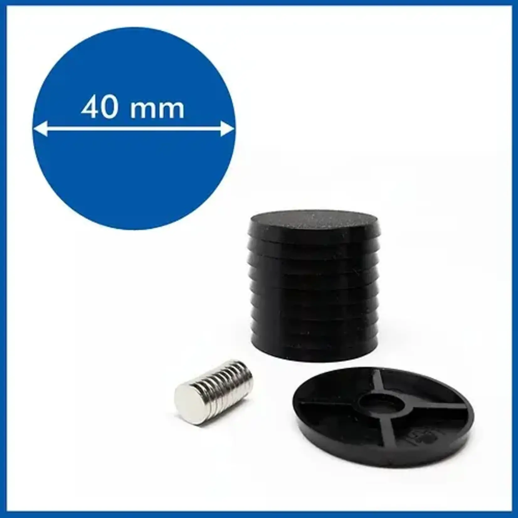 Cobalt Keep Round 40mm Base with Magnets 10 pack