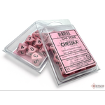 Chessex Opaque Pastel Pink/Black d10s