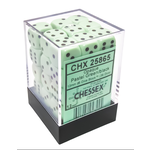 Chessex Opaque 12mm Pastel Green/Black 36d6
