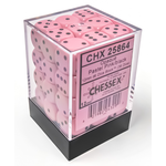 Chessex Opaque 12mm Pastel Pink/Black 36d6