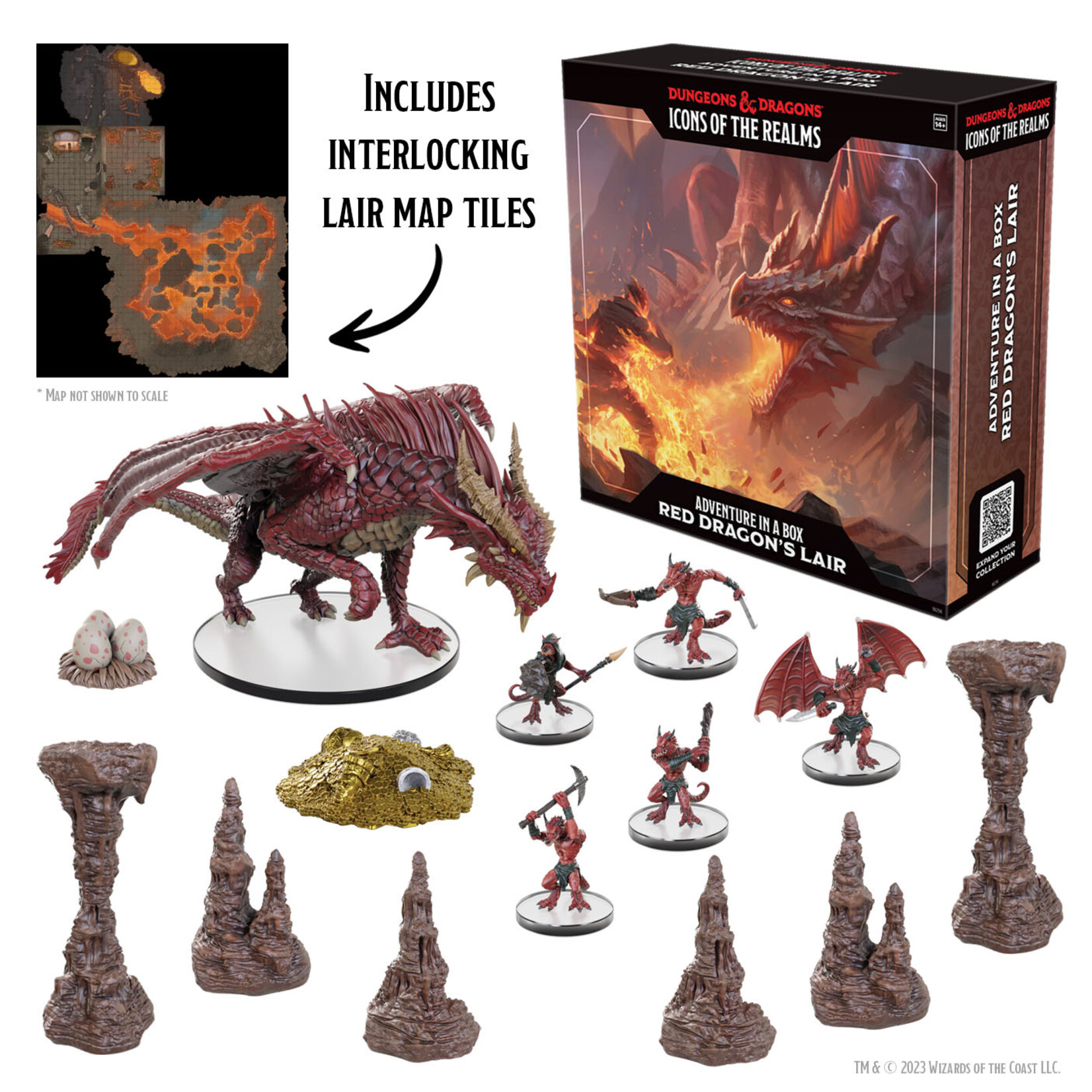 WIZKIDS/NECA D&D IotR Adventure in a Box Red Dragon's Lair