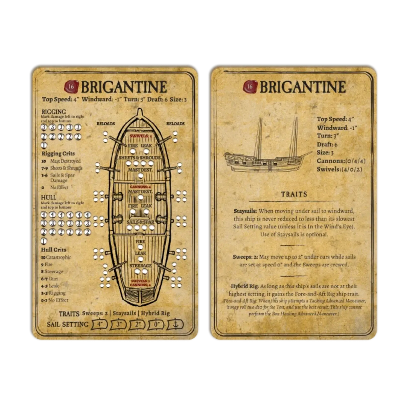 Firelock Games Blood & Plunder Brigantine Ship