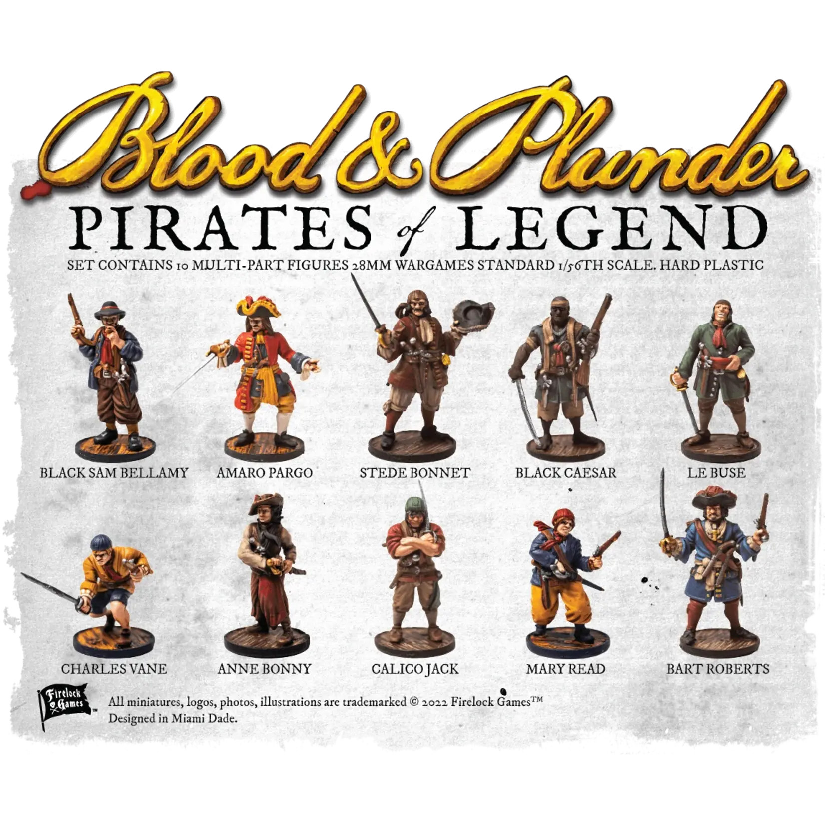 Firelock Games Blood & Plunder Plastic Pirates of Legend Captains Box