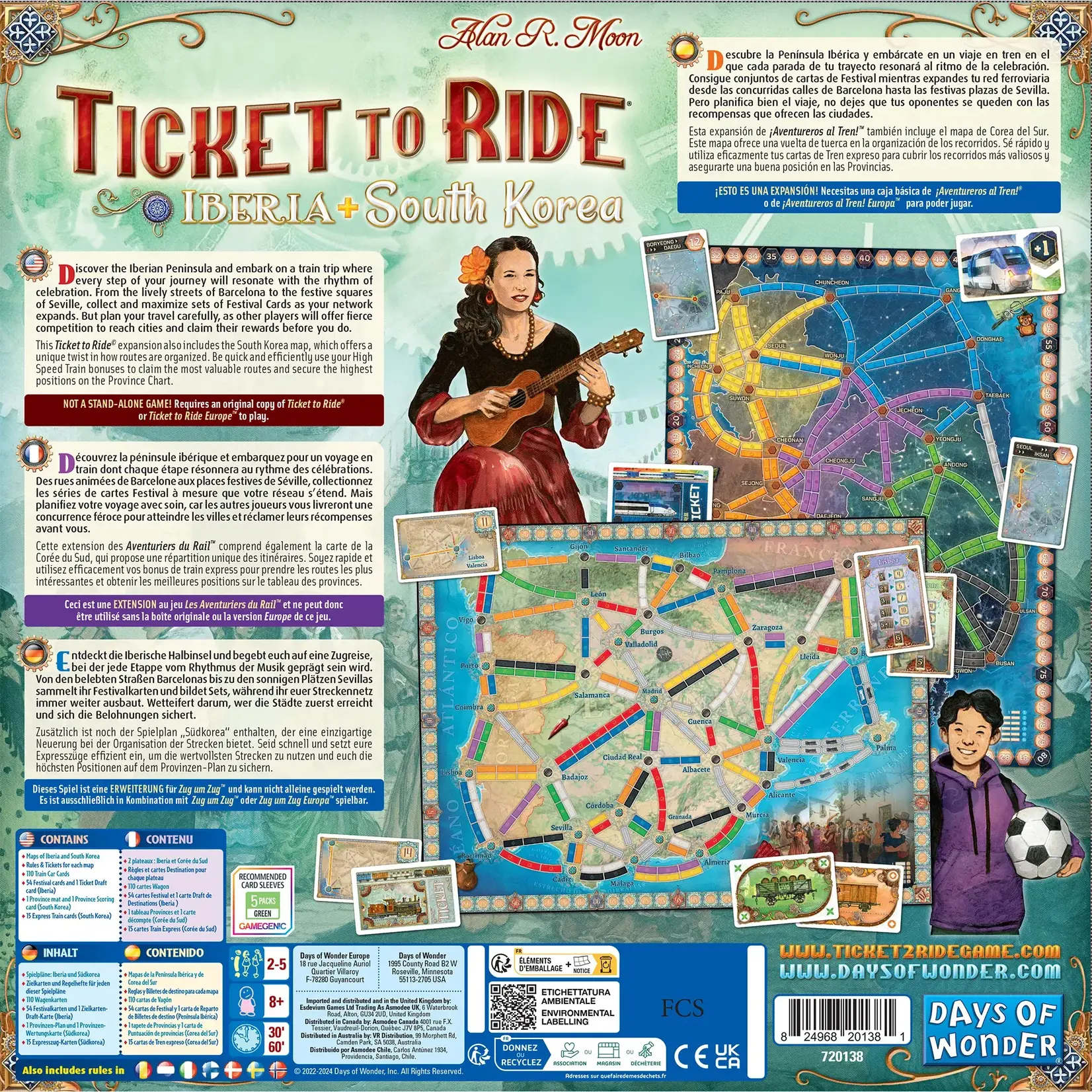 Days of Wonder Ticket to Ride Iberia & South Korea