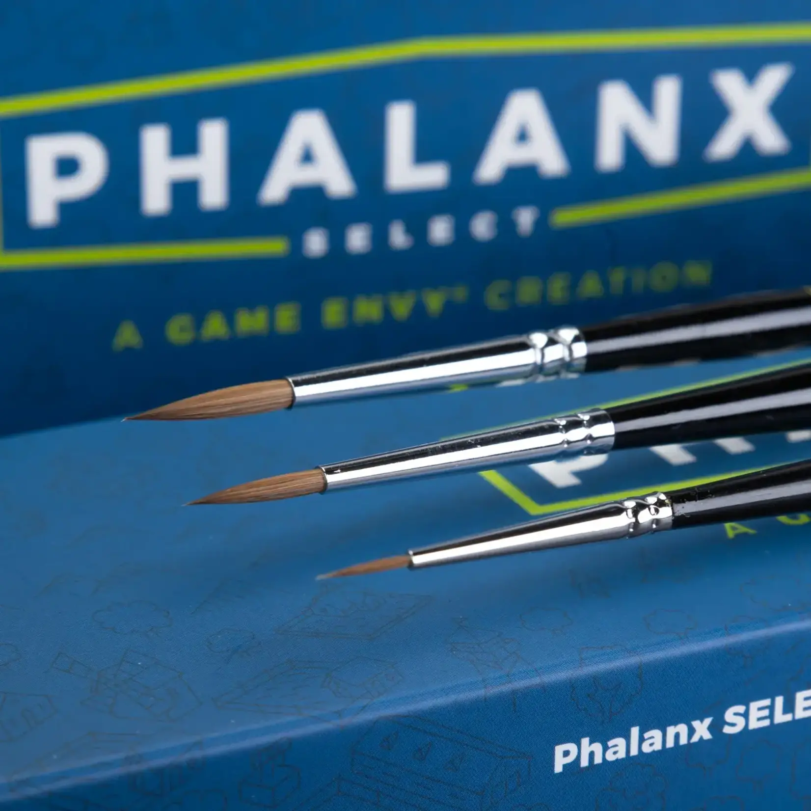 Game Envy Phalanx SELECT Kolinsky Sable 3-Brush Set