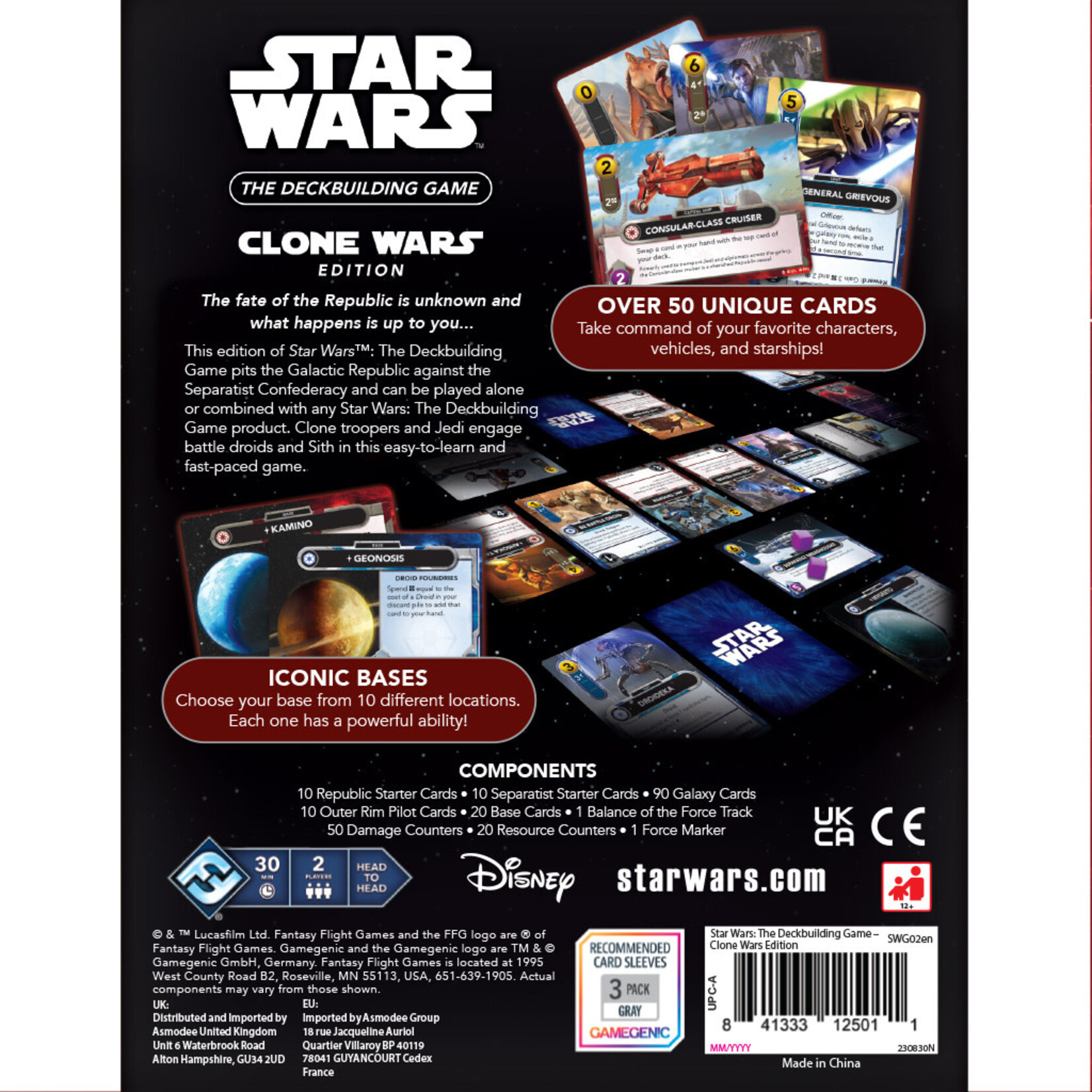 Fantasy Flight Games Star Wars The DBG Clone Wars