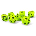 Chessex Vortex: Mega-hedral Bright Green/black 7-Die Set