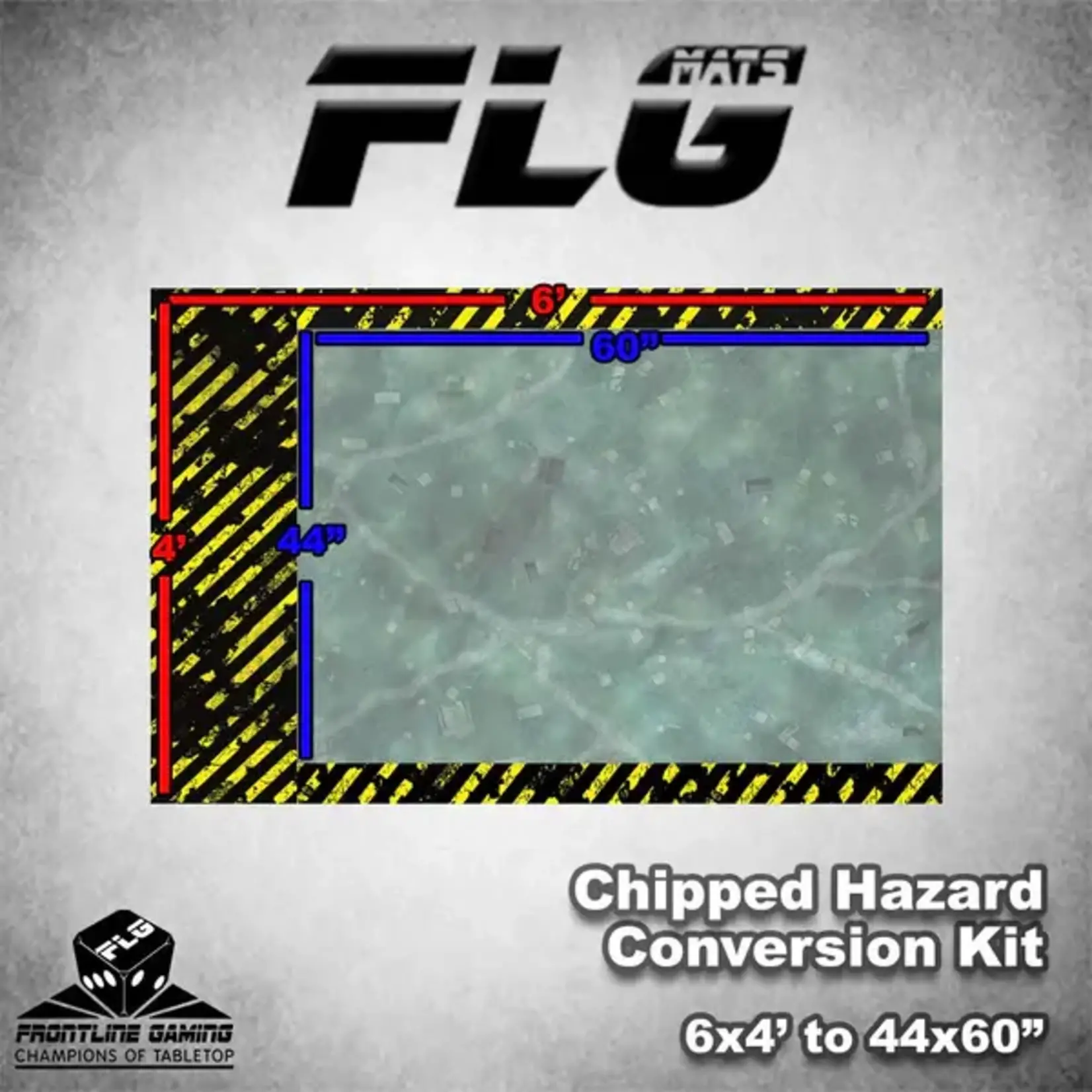 Frontline Gaming FLG Mats Conversion Kit Chipped Hazard Stripe