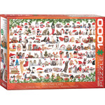 EuroGraphics Holiday Cats 1000pc