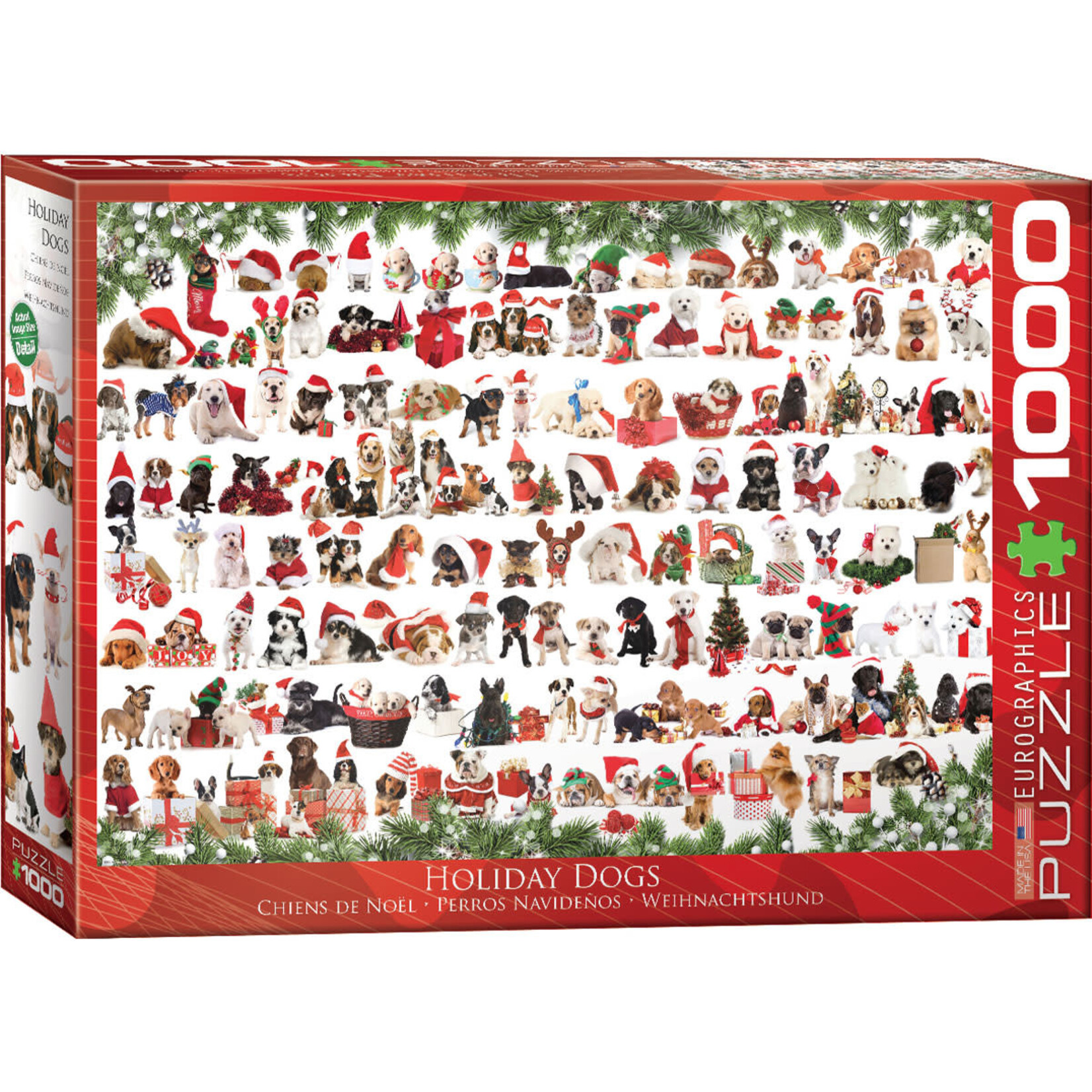 EuroGraphics Holiday Dogs 1000pc