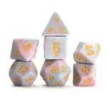 Sirius Dice Unicorn Pink 7-die set