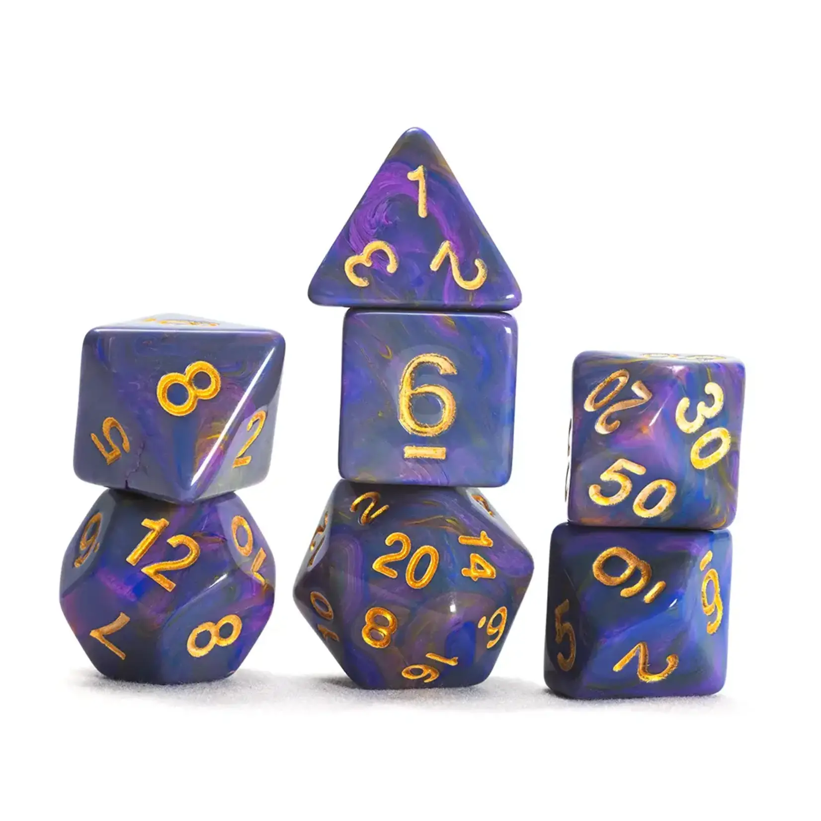 Sirius Dice Unicorn Purple 7-die set