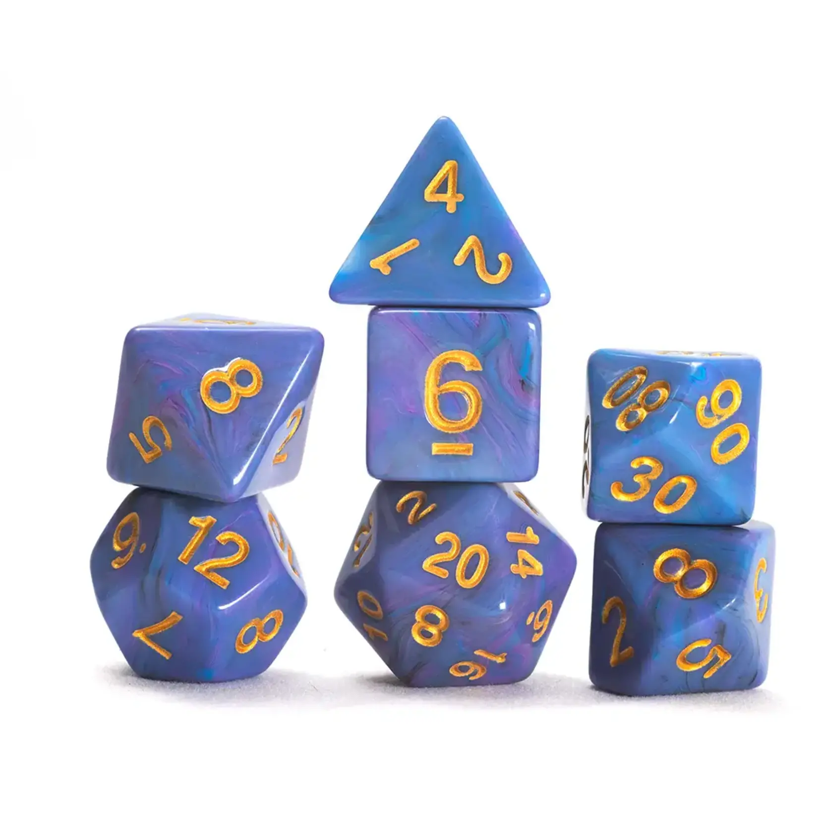 Sirius Dice Unicorn Blue 7-die set