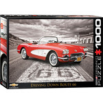 EuroGraphics 1959 Corvette Driving Down Route 66 1000pc