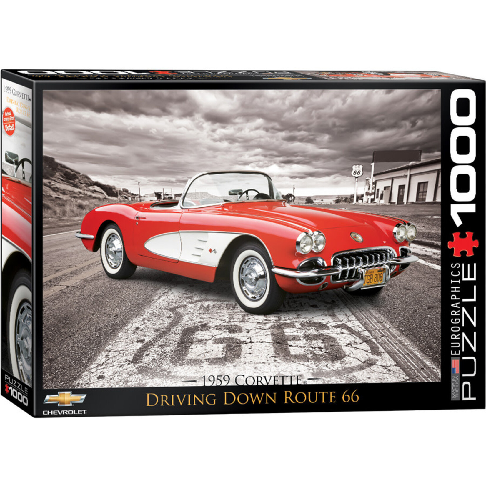 EuroGraphics 1959 Corvette Driving Down Route 66 1000pc