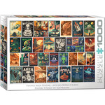 EuroGraphics Vintage Alien Posters 1000pc