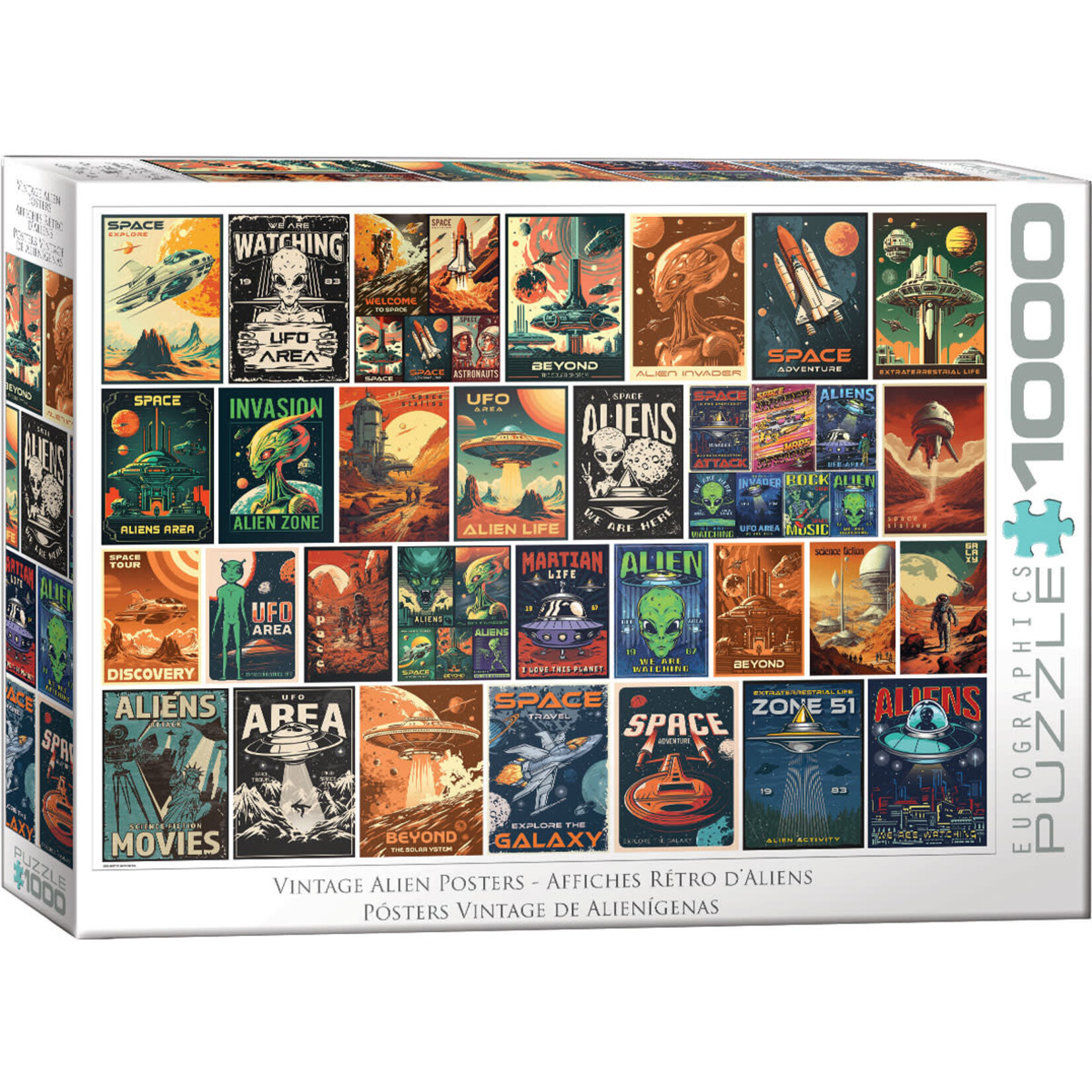 EuroGraphics Vintage Alien Posters 1000pc