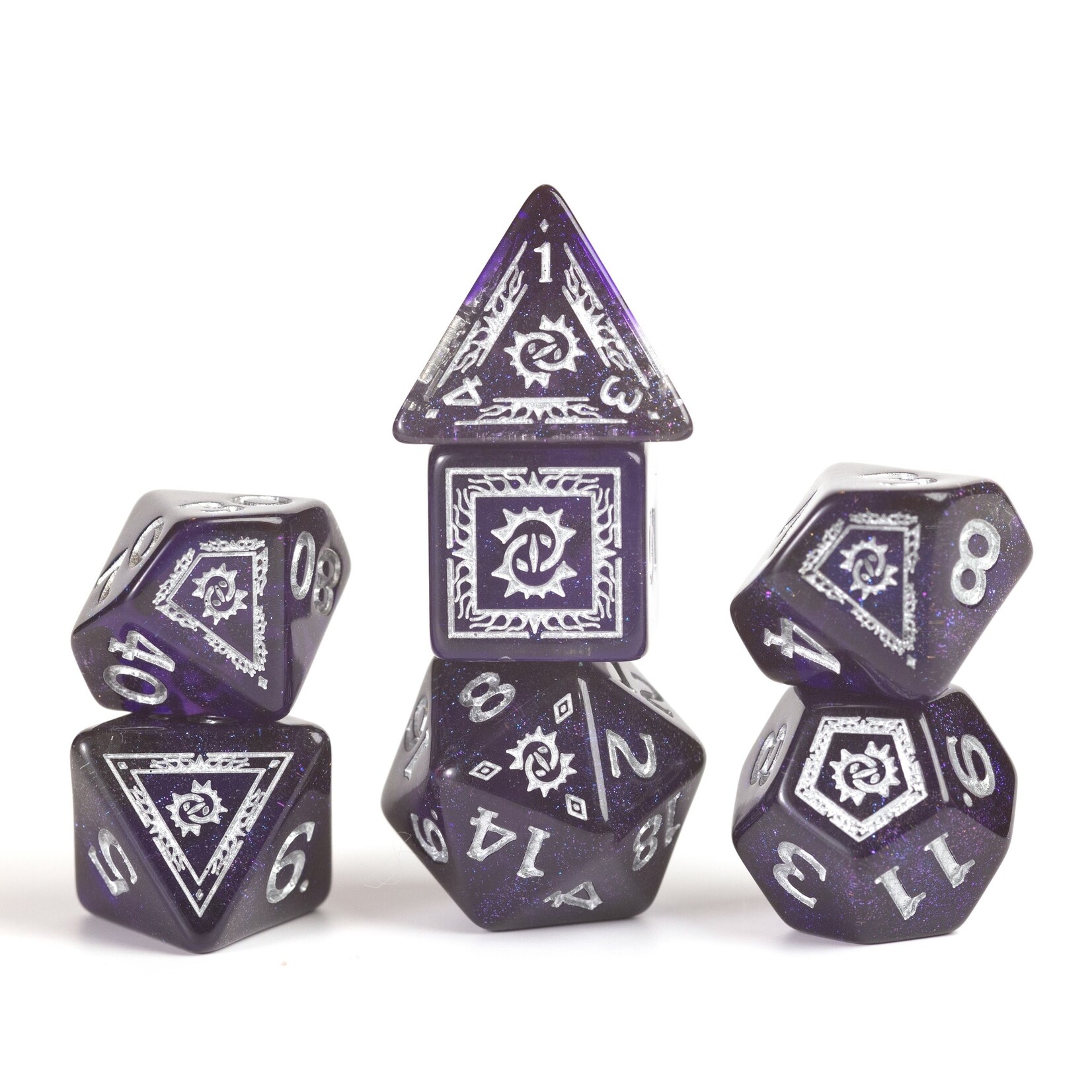 Sirius Dice D&D Adventure Dice Warlock Purple
