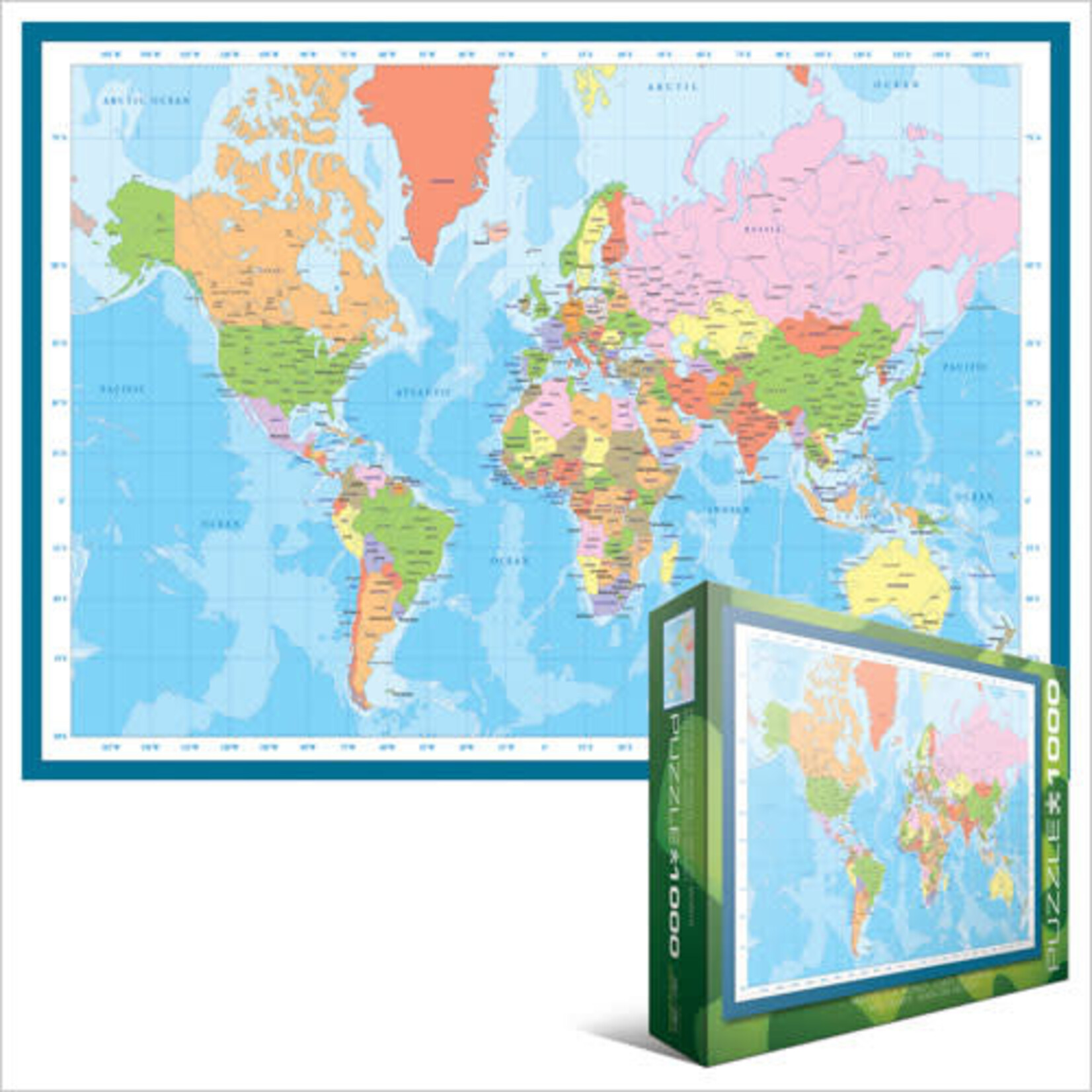 EuroGraphics Modern Map of the World 1000pc